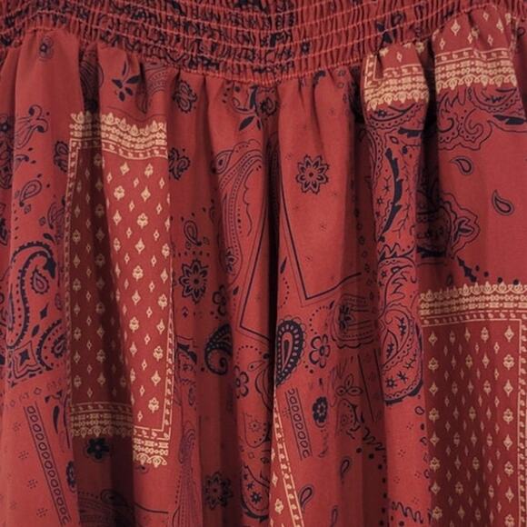 Bucketlist Shorts Womens Large Bandana Print Boho Hippie Cottagecore Whimsical - Picture 5 of 8